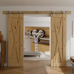 Ccjh 4FT-16FT Stainless Steel Sliding Barn Door Hardware Kit Track For 1/2. Fixed Price $195.69.