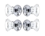 Rousso's Reproduction Two Sets Crystal Glass French Door Knobs. Includes Self.... Fixed Price $156.28.