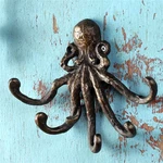 Octopus Key Wall Mounted Hook Hanger Cast Iron Coastal Nautical Spi Home 50915. Fixed Price $34.00.