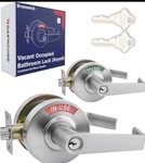 Brunswick Oakmoore Keyed Heavy Duty Commercial Bathroom Vacant Occupied Lock. Fixed Price $59.00.