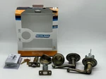 Schlage FB50 609 Single Cylinder Deadbolt And Keyed Entry Flair Lever. Fixed Price $44.95.