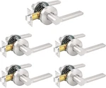Modern Stain Nickel Keyless Passage Door Levers Interior Locks For Hall Close. Fixed Price $128.99.