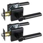 Hisafe Matte Black Privacy Door Lever Handle Lock For Bathroom Bedroom Keyless. Fixed Price $76.05.
