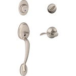 F60GPLY619ACC Schlage Satin Nickel Entry Door Handleset With Accent Interior Lev. Fixed Price $198.95.