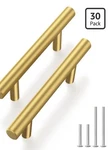 Haliwu 30 Pack Cabinet Handles Brass Gold Pulls Inch Hole Center Dr.... Fixed Price $13.95.