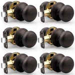 Probrico Passage Door Knobs Interior 6 Pack Oil Rubbed Bronze Round Handles. Fixed Price $83.32.