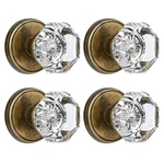 Clctk Dummy Glass Crystal Door Knobs Vintage Antique Brass Handles Bifold Hall. Fixed Price $105.58.