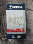 Brinks Keyed Exterior Entry Satin Nickel 2801-119 Tulip New Box. Fixed Price $18.99.