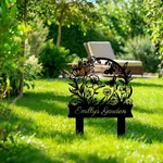 Personalized Floral Metal Garden Sign: Wrought Iron Yard Stake Decor Home. Fixed Price $36.54.