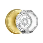 Clctk Gold Door Knob With Lock, Octagon Crystal Glass .privacy, Satin Brass. Fixed Price $59.99.