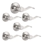 Probrico Wave Style Single Dummy Door Levers Handles Satin Nickel. Fixed Price $50.30.