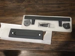 12 In Square Pull Flush Door Handle Set Black Barn Hardware. Fixed Price $21.23.
