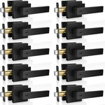 10 Pack Modern Black Door Handles Privacy Levers Knobs Interior. Fixed Price $174.81.