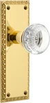 Elegant Unlacquered Brass Plate With Crystal Knob - Neoclassical Charm. Fixed Price $193.99.