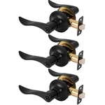 Rafeciee 3 Pack Privacy Door Handle With Lock Keyless Lever For Bathroom. Fixed Price $82.80.