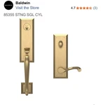 Baldwin Estate Stonegate Keyed Entry Deadbolt Handleset Vintage Brass Rh 85355. Fixed Price $249.00.