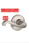 Schlage J Series Dexter By Satin Nickel Universal Turn-lock Privacy Door. Fixed Price $25.00.