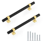 Knobelite 20 Pack 5IN Hole Centers Black Cabinet Pulls Brushed Brass Handles. Fixed Price $54.91.