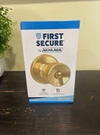 First Secure By Schlage Bed And Bath Interior Door Knob Brass. Fixed Price $17.99.
