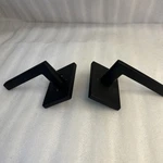 Emtek 5212HLOLHUS19 Privacy Rectangular Rosette Helios Lever Flat Black Note. Fixed Price $45.00.