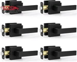 Estmoon 6 Pack Door Handles Matte Black - Passage Knobs Interior Square. Fixed Price $104.12.