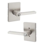 Kwikset Halifax Entry Door Handle With Lock Key, 1 Pack, Satin Nickel. Fixed Price $59.77.