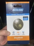 Schlage B60N 609 Single Cylinder Antique Brass Deadbolt Keyed One Side. Fixed Price $29.00.