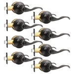 Gobekor 8-PACK Privacy Door Handles, Oil Rubbed Bronze Interior Lock Wave Lever. Fixed Price $136.78.