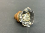 Antique Glass & Brass Octagonal Door Knob Historic House Part Hardware. Fixed Price $20.00.