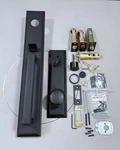 Emtek 4212PUS19 Melrose Full Plate Single Cylinder Keyed Entry Handleset - Black. Fixed Price $328.32.