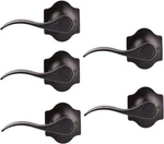 Gobrico 5 Pack Keyless Wave Door Handles Single Side Lever Left Bronze New. Fixed Price $19.99.