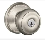 Schlage Georgian Keyed Storeroom Door Knob Satin Nickel. F80 619. Fixed Price $22.99.