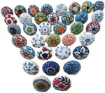 20 Mix Vintage Look Flower Ceramic Knobs Door Handle Cabinet Drawer Cupboard. Fixed Price $30.79.