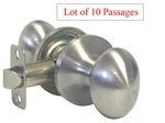 10 Passage Satin Nickel Oval Egg Shape Handle Knobs Door Locks Hall Way Closet. Fixed Price $130.00.