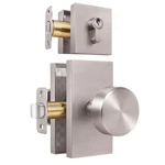Brushed Nickel Front Door Lock Set, Satin Entry Knobs With Deadbo.... Fixed Price $103.81.