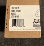 New Kwikset Hancock Dummy Door Knob Pull Satin Nickel 97880-868. Fixed Price $11.00.