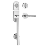 Berlin Modisch Front Door Handle & Deadbolt Lock Set Satin Nickel Heavy Duty. Fixed Price $54.99.