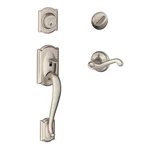 Schlage Camelot Single Cylinder Handleset Left Satin Nickel F60 Flair Lever. Fixed Price $259.99.