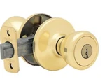 Kwikset (tylo) Polished Brass Keyed Entry Door Knob 400T 6AL Rcs/scs K3 V1. Fixed Price $18.00.