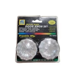 Franklin Mfg Crystal Glass Bright Brass Door Knob Set 12 Points Open Package. Fixed Price $8.79.