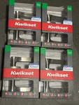 4X Kwikset Tripoli Modern Passage Door Lever Handle Square Rose Satin Nickel. Fixed Price $97.00.
