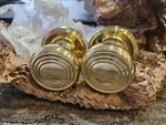 Nostalgic Warehouse Classic Rosette With Deco Knob In Polished Brass. Fixed Price $80.00.