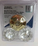 First Watch Glass Door Knobs W/spindle & Covers 1143 Roses Polished Brass Nos!. Fixed Price $15.00.