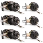 Knobwell Keyed Entry Door & Single Cylinder Deadbolt Combo Set 3-PACK Oil. Fixed Price $90.08.