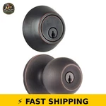 Brinks Keyed Entry Doorknob & Deadbolt Combo - Tuscan Bronze. Fixed Price $74.99.
