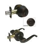 Keyed Entry Oil Rubbed Bronze Lever Double Deadbolt Combo Door Handle Lock. Fixed Price $37.49.