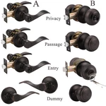 Privacy Handles Passage Wave Door Levers Round Entry Locks Oil Rubbed Bronze. Fixed Price $26.55.