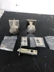 Emtek 5210ROUUS15 Privacy Knob Set With Square Rose - Satin Nickel. Fixed Price $105.99.