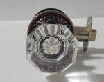 Emtek Old Town Clear Glass Knobset W/lancaster Rosette (passage) 2 3/8". Fixed Price $86.75.