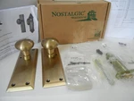 Nostalgic Warehouse Solid Antique Brass New York Privacy Door Knob Set 717363. Fixed Price $149.99.